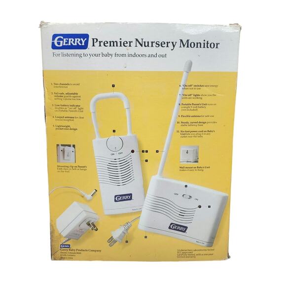Baby Monitor Gerry Premier Nursery Monitor Model 603 Indoor Outdoor Vintage - Picture 3 of 7